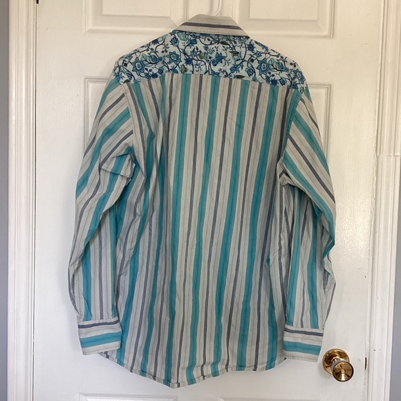 ARNOLD ZIMBERG striped floral shirt (#1j109) - Picture 3 of 4